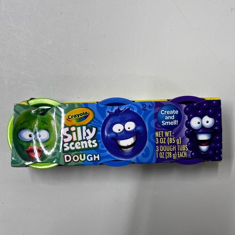 NEW Crayola Silly Scents Dough 2+ Green/Blue/Purple - Picture 4 of 7